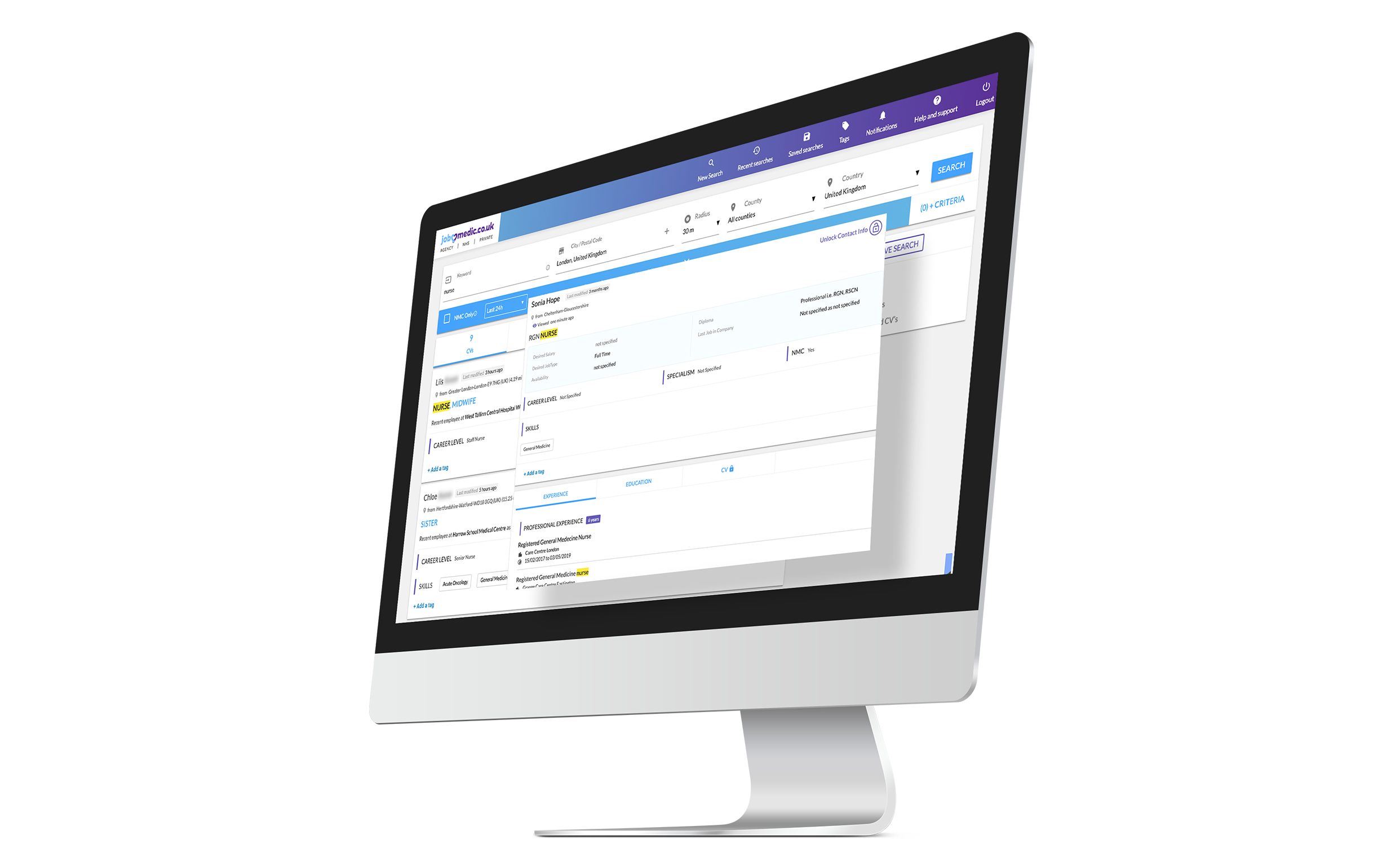 Search our Huge CV Database - Jobmedic.co.uk
